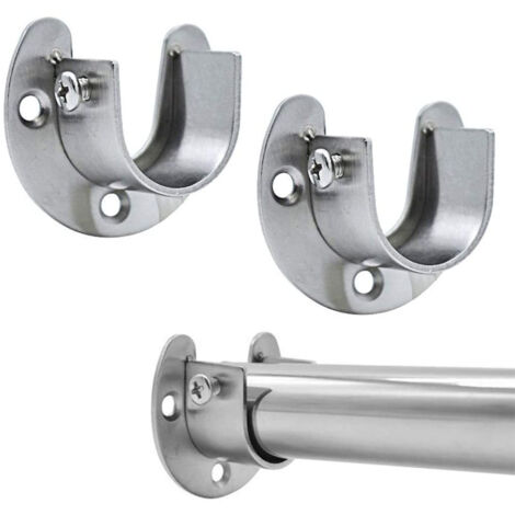 Lot de 4 supports de tringle en acier inoxydable 304 très résistants et