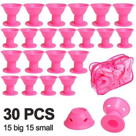 Ensemble de bigoudis en silicone, petits rouleaux à cheveux en silicone (1/4)