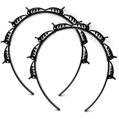 2 serre-têtes avec pinces pour coiffure rapide et stylée (1/4)