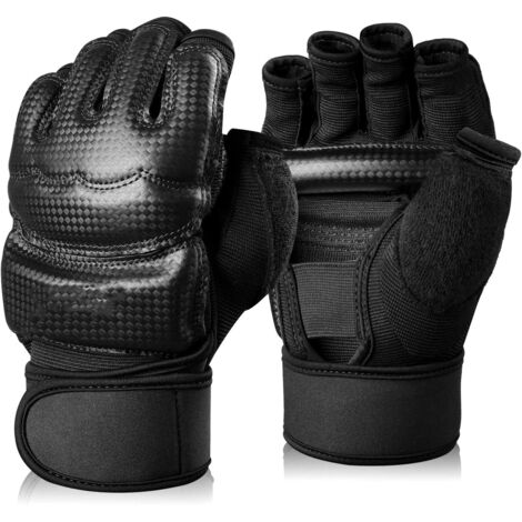 Gants De Boxe Muay Thai Cuir PU - Homme Femme - Entraînement Sacs Et Sparring - Protection Confort