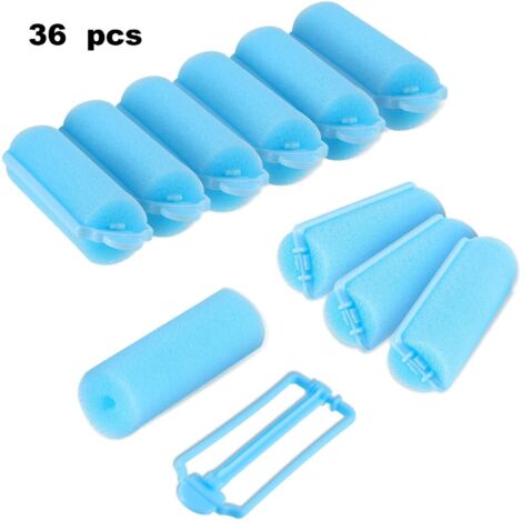 36 Pièces Bigoudis Éponge en Mousse Bigoudis de Sommeil Élastiques Bigoudis de Coiffure Doux pour Femmes Filles Coiffures (1/4)