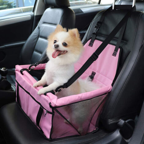 Siège Auto Pour Chien Kosgoo - Détachable Et Lavable - Poches De Rangement - Laisse De Sécurité - 55x50x30 Cm