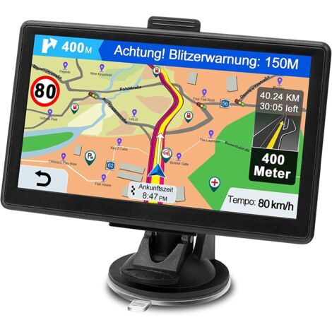 GPS voiture 7 pouces, mises à jour gratuites, cartes Europe/Royaume-Uni