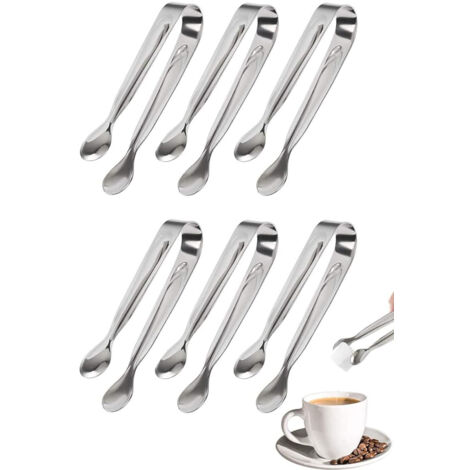 Pinces à Glaçons Alimentaires - Lot De 2 - Acier Inoxydable 10,9 Cm - Pour Bar, Thé, Apéritif - 3
