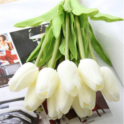 Lot De 7 Tulipes Artificielles Réalistes Rose – Bouquet Éclatant Pour Mariage, Déco Maison & Événements