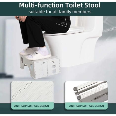 EHOTER Tabouret Portable Salle De Bain 2024 - Marchepied Toilette Pour Adultes Enfants Personnes Âgées