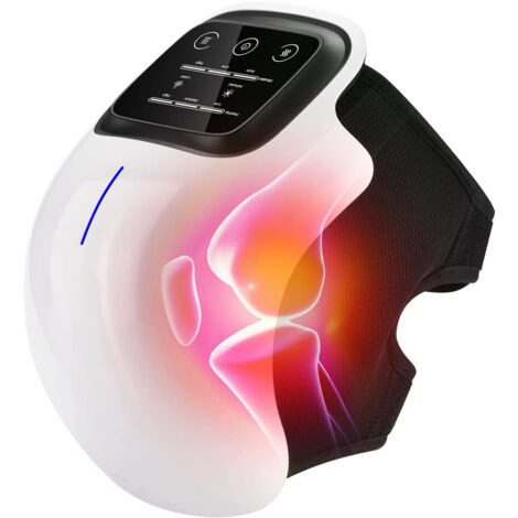 Appareil de massage des genoux sans fil, chaleur infrarouge puissante pour soulager les gonflements et les raideurs. (1/4)