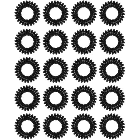 Lot de 20 cravates spirales pour cheveux, sans dommage, pas de pli, idéales queues de cheval ou coiffures douces (1/4)
