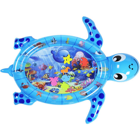 Tapis de jeu aquatique - Tapis de jeu d'activité pour les tout-petits 3 6 9 mois - Cadeau de jouet sensoriel pour bébé pour filles et garçons, tortue (1/5)