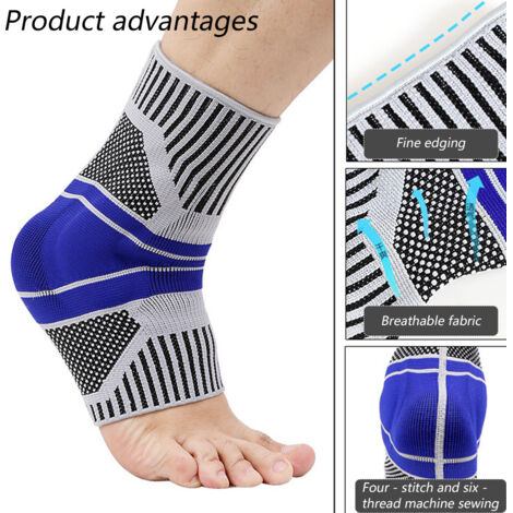 Bandage Pour Tendon D'Achille Et Fasciite Plantaire - Noir - Ajustable - Unisexe - Roinaid