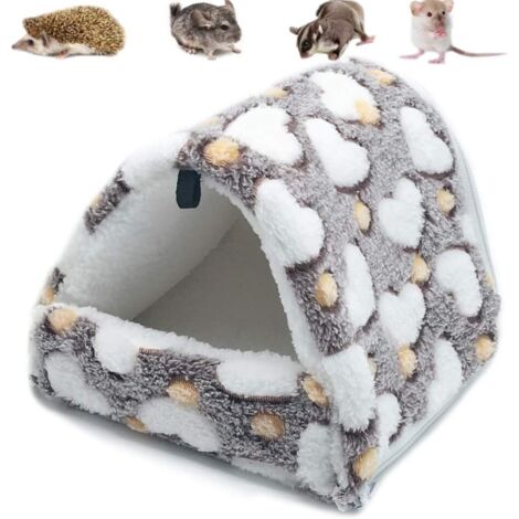 Maison Verte Pour Cochon D'Inde Et Hamster - Lit Et Cachette 28cm | Jouet Petit Animal Avec Bâton En Bois