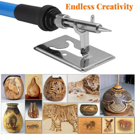 Kit Pyrogravure Double Stylo 60W - 36 Pièces - Bois, Cuir, Liège - Neuf