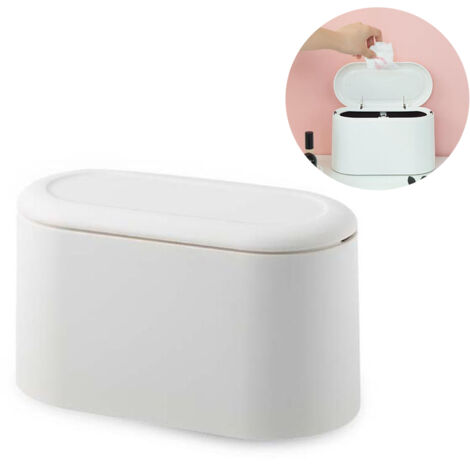 CEROELDA Petite poubelle avec couvercle - 5 L - En acier inoxydable - Poubelle d'extérieur rétro en métal CEROELDA Petite poubelle avec couvercle - 5 L - En acier inoxydable - Poubelle d'extérieur rétro en métal