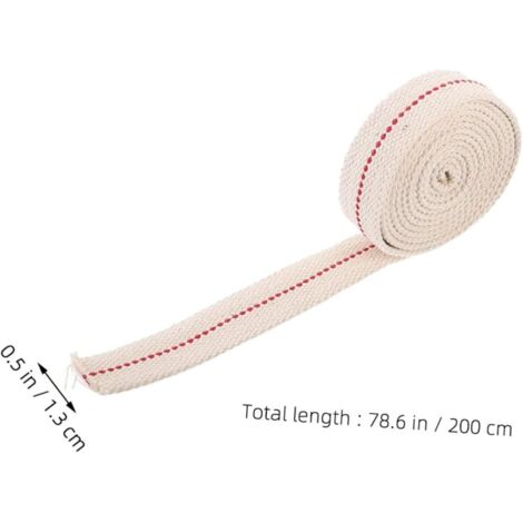 Lot De 2 Mèches Tressées Coton Pour Lampe à Pétrole – Mèches De Rechange Blanches