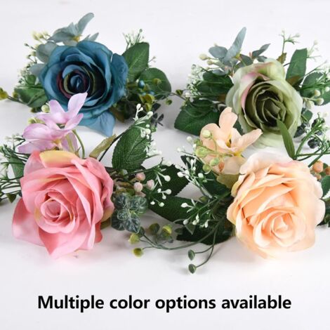 Lot De 4 Embrasses Rideaux Fleurs Artificielles – Pinces Élégantes Roses, Décoration Maison Mariage Salon Chambre