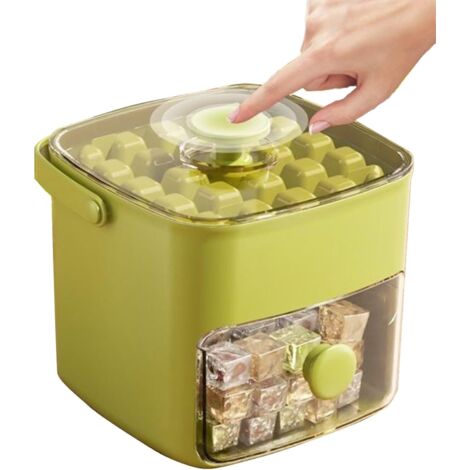 Moule à Glaçons De Grande Capacité, Machine à Glaçons Portable Pour Glaçons Faits Maison, Libération Facile, Conception Multifonctionnelle (Type De Fond Mou Beige