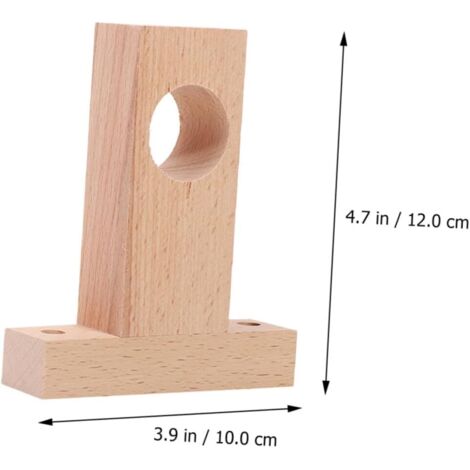 Supports De Tringle à Rideau En Bois Massif - Lot De 2 - Couleur Café - Neufs