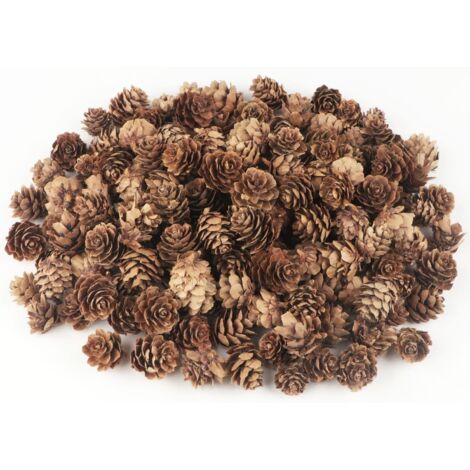 Cônes de pin naturels mini vrac 120 pièces, artisanat Noël Thanksgiving décor automnal maison centre table couronne (1/4)