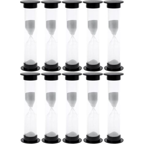 Lot de 10 mini sabliers 60 secondes 1 minute pour décoration d'intérieur (1/4)