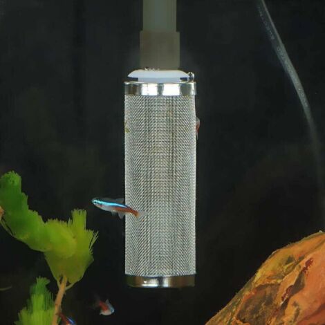 Pré-filtre Aquarium En Acier Inoxydable - Protection Crevettes Et Petits Poissons - Diamètre 12 Ou 16 Mm