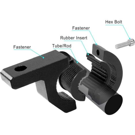 Support Phare Moto Universel 22-32mm - Lot De 2 Supports De Fixation Fourche Lampe LED