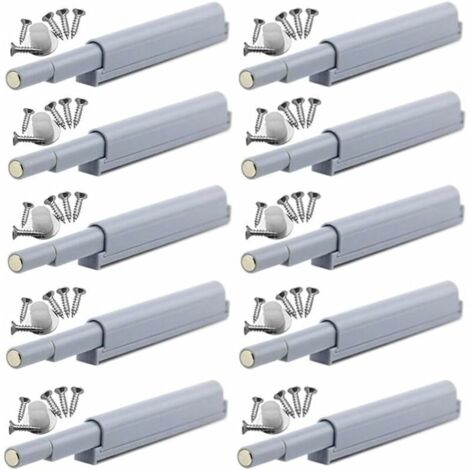 10 pièces loquet magnétique push-open, système sans poignée pour portes intégrées, fermeture douce avec rebond 4 cm, cuisine et meubles modernes (1/5)