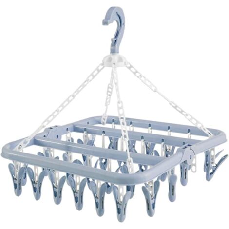 Cintre pliable SteelFever 32 pinces bleu (1/5)