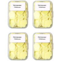 400 feuilles de savon, feuilles de papier savonneux portables et solubles pour le lavage et le nettoyage des mains (lot de 4)