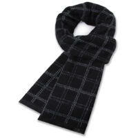 Écharpe à franges à carreaux Écharpe longue et douce en coton pour homme.