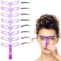 Pochoirs à sourcils, gabarits pour sourcils, 8 styles réutilisables