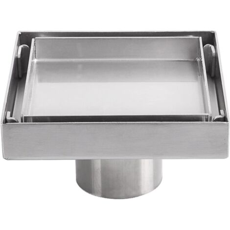 Sifone invisibile da pavimento in acciaio inossidabile 304 scarico per pavimento deodorante spesso quadrato 10 x 10 cm