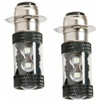 Faro LED per moto H6 80 W p15d H6M, gancio singolo, luce blu ghiaccio modificata per veicolo elettrico (2 pezzi)
