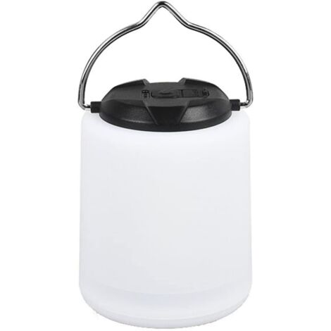 Lámpara de camping recargable, linterna LED portátil, 3 modos, luz nocturna LED, impermeable, colgante, para casa, exterior, emergencias (ovalada) (1/5)