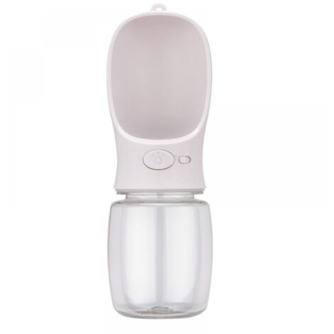 Botella de agua portátil para perro, 350 ml, botella de viaje antibacteriana de calidad alimentaria para perro y gato, agua potable para mascotas al aire libre, blanca (1/5)