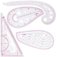 Regla de Costura de 4 Piezas, Regla Métrica, Regla de Curva para Costura, Patrón de Dibujo, Herramienta a Medida para Ropa de Bricolaje