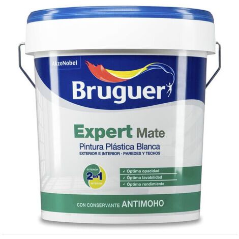 PEINTURE PP MATTE BLANCHE EXPERT 4L POUR INTÉRIEUR ET EXTÉRIEUR 5208093 BRUGUER (1/3)