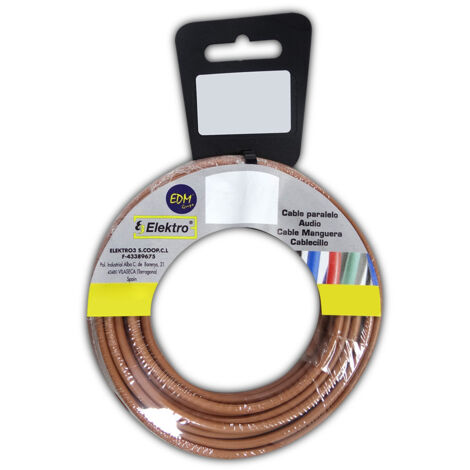 Bobine Fil électrique Flexible 6mm Marron Sans Halogène 25m (1/2)