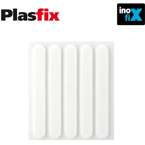 LOT DE 5 FILTRES BLANCS SYNTHÉTIQUES ADHÉSIFS 95x12mm PLASFIX INOFIX (1/2)