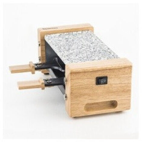 Appareil à raclette 2 personnes – Plaque en pierre naturelle 18,5 x 10,5 cm – Puissance 350 W – Sécurité anti-surchauffe – Hkoenig