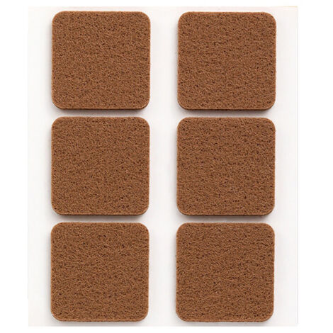 LOT DE 6 TAPIS EN CUIR SYNTHÉTIQUE ADHÉSIFS 31x31mm PLASFIX INOFIX (1/3)