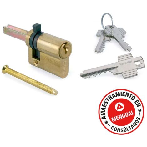 Tesa Cylindre R.5520 0 Carré en Laiton.   - Cylindre TESA 5520 - CARRÉ + 2 cames avec clé serreta (1/3)