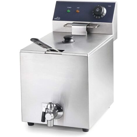 Lacor 69468 69468-Friteuse Électrique avec Robinet Professionnel 3250 W 8 L Acier Inox... (1/2)