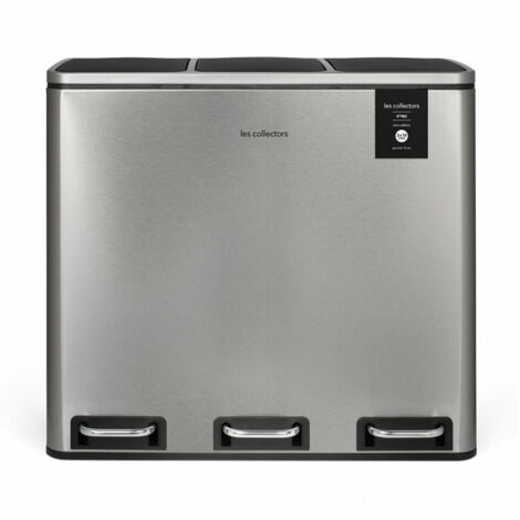 Les collectors n°982 poubelle de tri à pédale 54L inox edition (1/5)