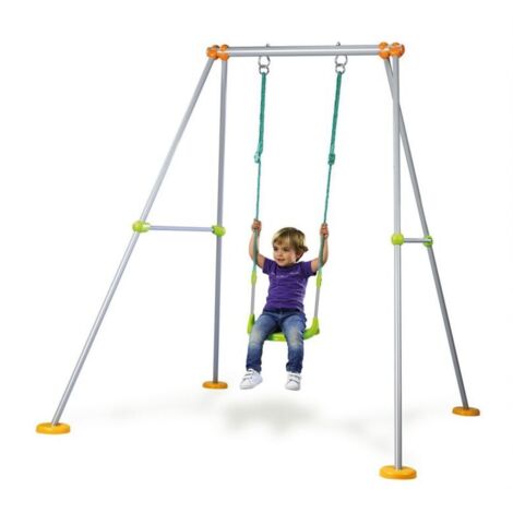 Portique Métal Smoby Plus – Balançoire évolutive 2 En 1, Hauteur 180 Cm, Assise Avec Harnais, Dès 18 Mois – Traitement Anti-UV