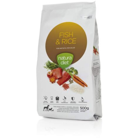 NATURA DIET POUR CHIEN POISSON ET RIZ 500 g (1/2)