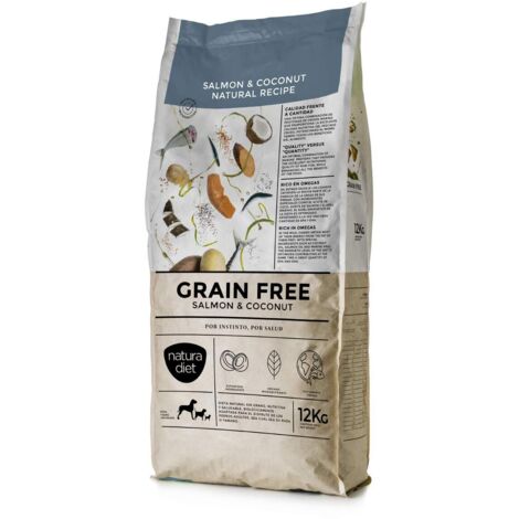 NATURA ALIMENTATION POUR CHIENS SANS CÉRÉALES Saumon et Noix de Coco 12 kg (1/2)