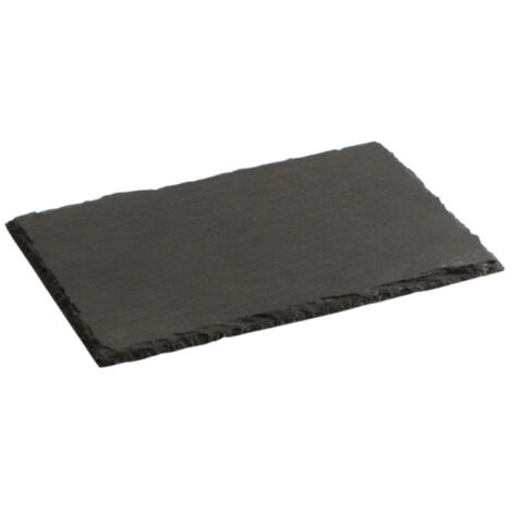 Plateau rectangulaire en ardoise 30x20 cm – Facile à nettoyer – Passe au lave-vaisselle – Pour présentation d'aliments – Quid