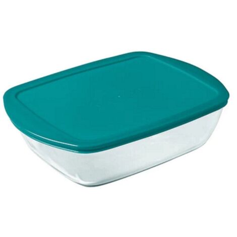 Pyrex Cook and Store Glazen Schaal avec Deksel 2.5L Vert/Transparant (1/5)