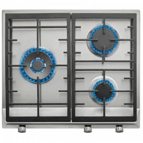 Plaque au gaz Teka EX60.1 3G 60 cm 60 cm Acier inoxydable Noir (3 Feux à gaz) (1/2)