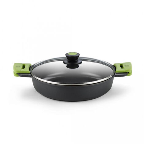 Casserole basse avec couvercle en fonte d'aluminium 36cm prior 400536 bra (1/3)